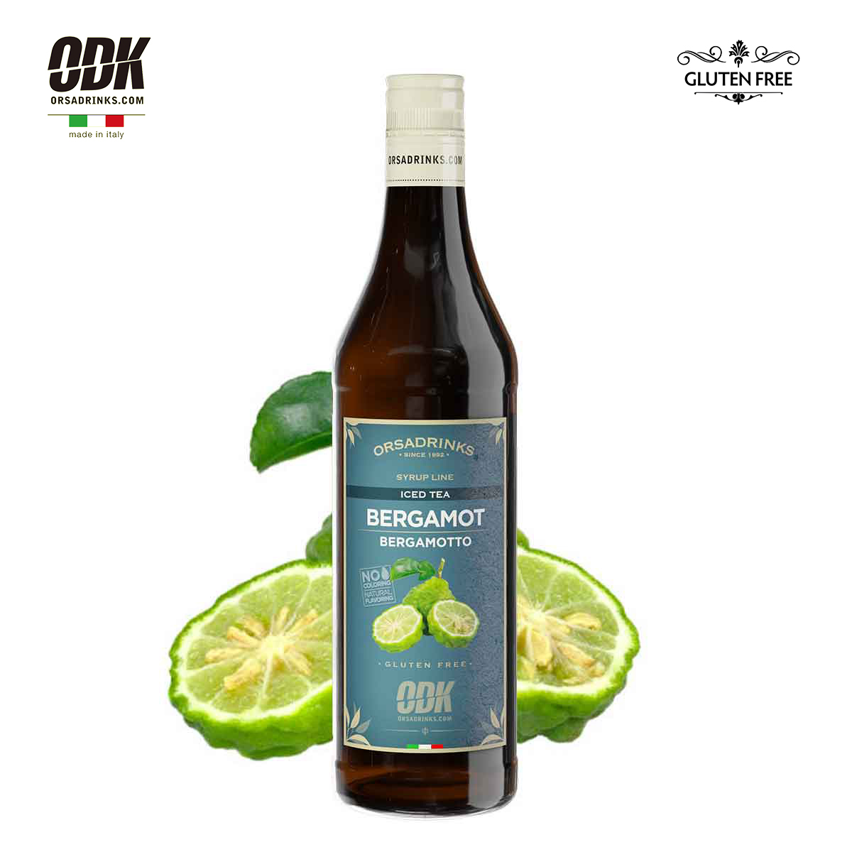 ODK佛手柑冰茶风味糖浆750ml/1kg 意大利进口柑橘茶水果茶茶糖浆