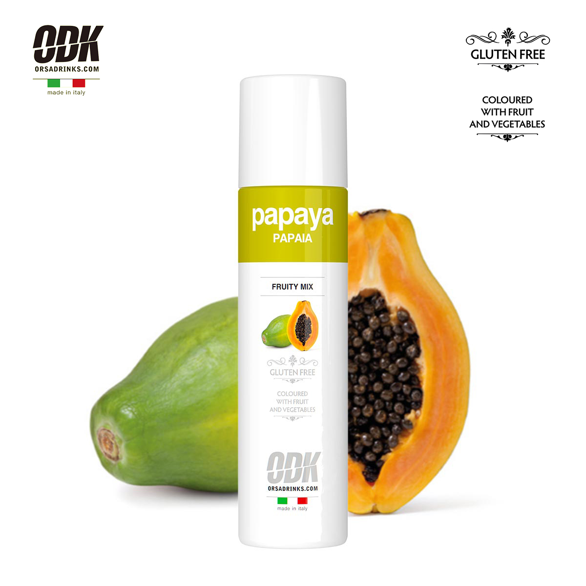 ODK木瓜果酱750ml/1kg 意大利进口口味自然专业调饮果汁感足