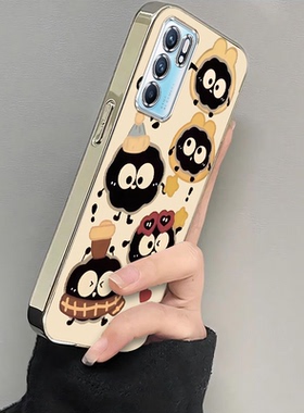 适用oppoReno6手机壳Reno6pro+新款opopreno65G全包防摔外壳reon十opp0pp0pporeno6软硅胶保护套5G带帽煤球潮