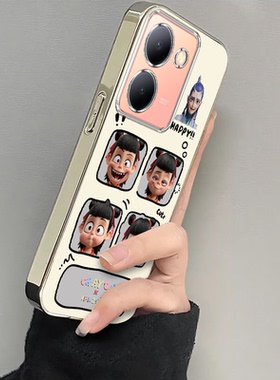 适用vivoy78手机壳新款y77e哪吒四宫格y76s硅胶保护套vovoy7s全包y78十防摔y73s外壳viviy75s男5g女y72t卡通m