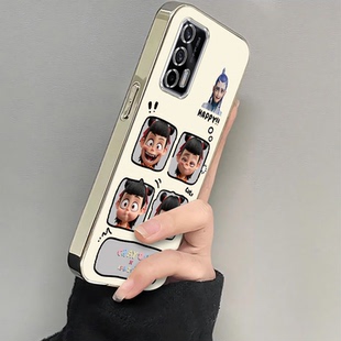 适用真我q3pro手机壳新款realmeq5i哪吒四宫格q3i/q5x全包防摔OPPO真我软壳硅胶套Q3S狂欢版卡通男女q5por