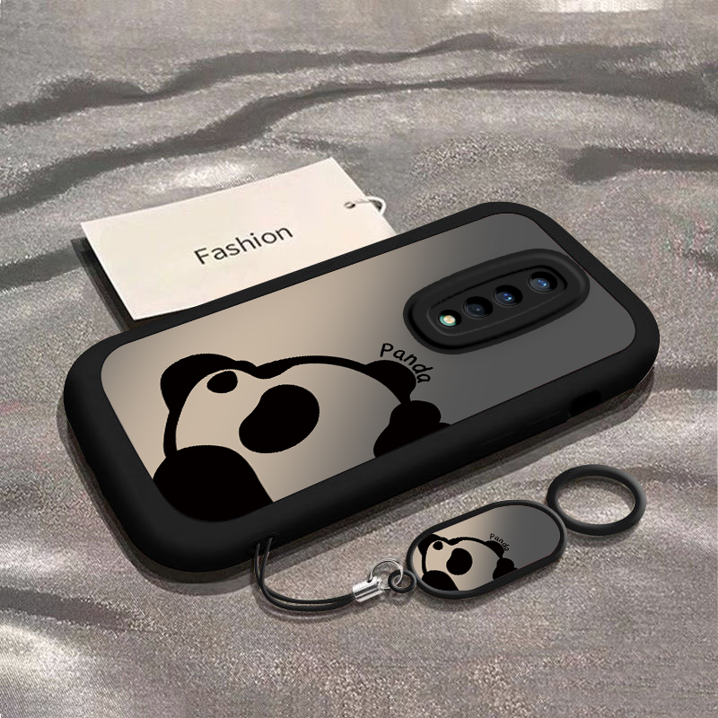 适用一加8手机壳1加8T保护套女款可爱oneplus八网红新款防摔1+8卡通全包边超薄一十8T情侣硅胶软壳渐变熊猫