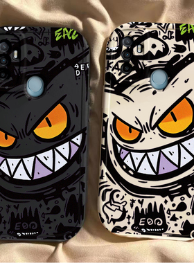 呲牙耿鬼oppoA32手机壳A36男女新款OPPO全包防摔A35保护套oppa软硅胶0pp0opp0ppoA外壳opA3个性5G卡通pro搞怪