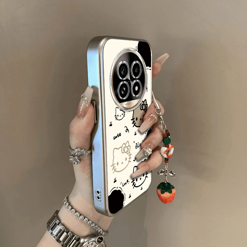 适用真我13pro手机壳12新款Realme11pro十猫爪凯蒂猫镂空OPPO全包防摔realme真我10por硅胶12X至尊版外壳卡通
