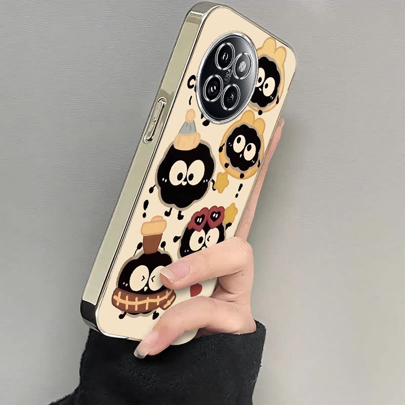 适用小米civi4pro手机壳新款civi3保护套civi2全包防摔civi1s软硅胶曲面屏外壳cviv卡通可爱带帽煤球cv男女潮