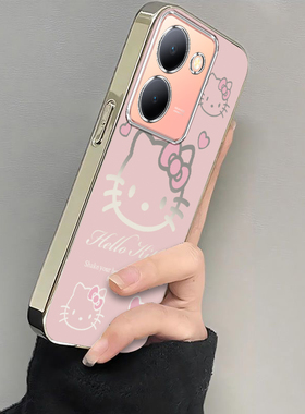 适用vivoy78手机壳新款y77e粉色kt猫y76s硅胶保护套vovoy7s全包y78十防摔y73s外壳viviy75s男5g女y72t卡通m+