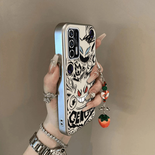 适用真我q3pro手机壳新款realmeq5i大头耿鬼镂空q3i/q5x全包防摔OPPO真我软壳硅胶套Q3S狂欢版卡通男女q5po