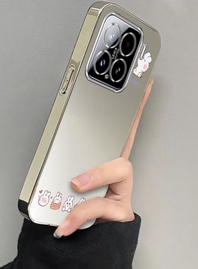 适用小米15手机壳14pro新款13/11全包镜头mi12Spro软胶保护套11ultra防摔10S青春版晕染小白兔xiaomi9/8se外x