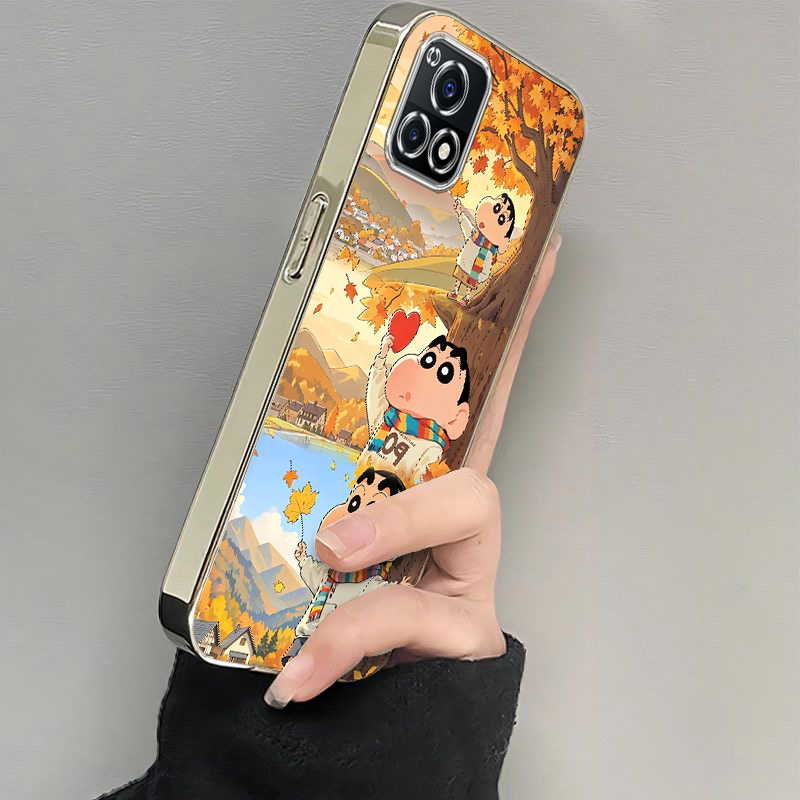 适用iqoou3x手机壳vivoIQOOU3保护套iqoou5x枫叶小新iqoou1x软硅胶iq00防摔全包IQOOU3X标准版外壳icoo男女生