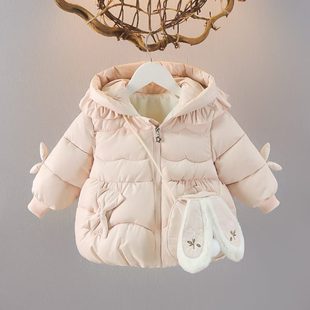 新款 棉服羽絨2024加絨加厚童棉衣寶寶棉襖女保暖女寶寶冬季 女外套