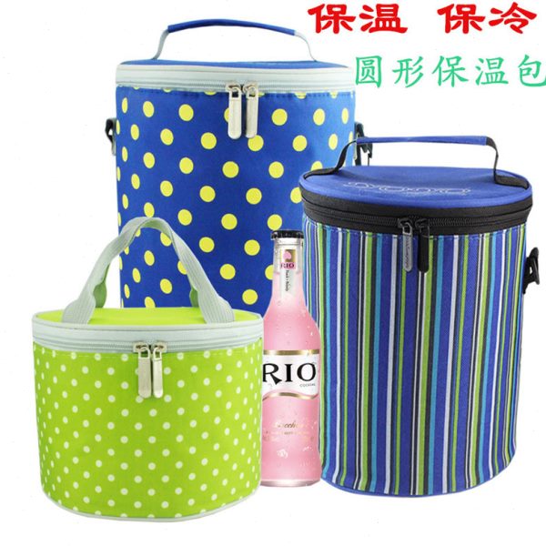 圆形保温饭盒袋加厚手提带饭包保温桶套大号装碗提锅午餐袋便当包