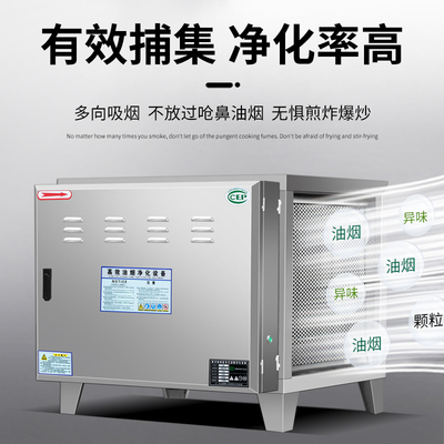 低空油烟净化器商用饭店烧烤厨房餐饮静电式除味All无烟环保