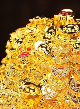 招财摇钱树发财树家居摆件客厅新中式装饰品玄关店铺乔迁开业礼品