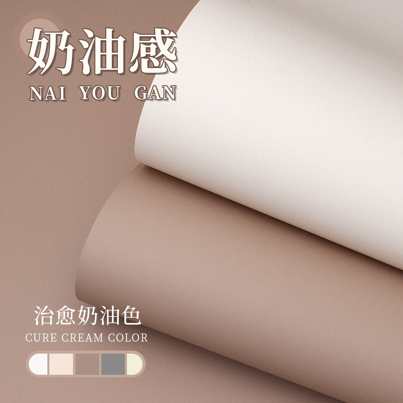 加厚肤感整体橱柜贴纸柜子柜门改色贴膜衣柜桌面壁纸自粘遮丑家俱