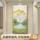 饰画山水风景手绘 手绘油画现代简约走廊玄关装 热销 金山聚宝盆