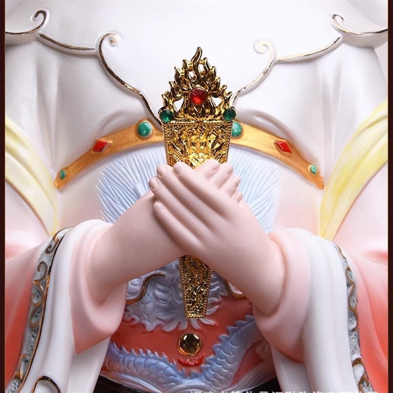 热销陶瓷妈祖神像天上圣母天后 湄洲岛海神娘娘家用供奉摆件