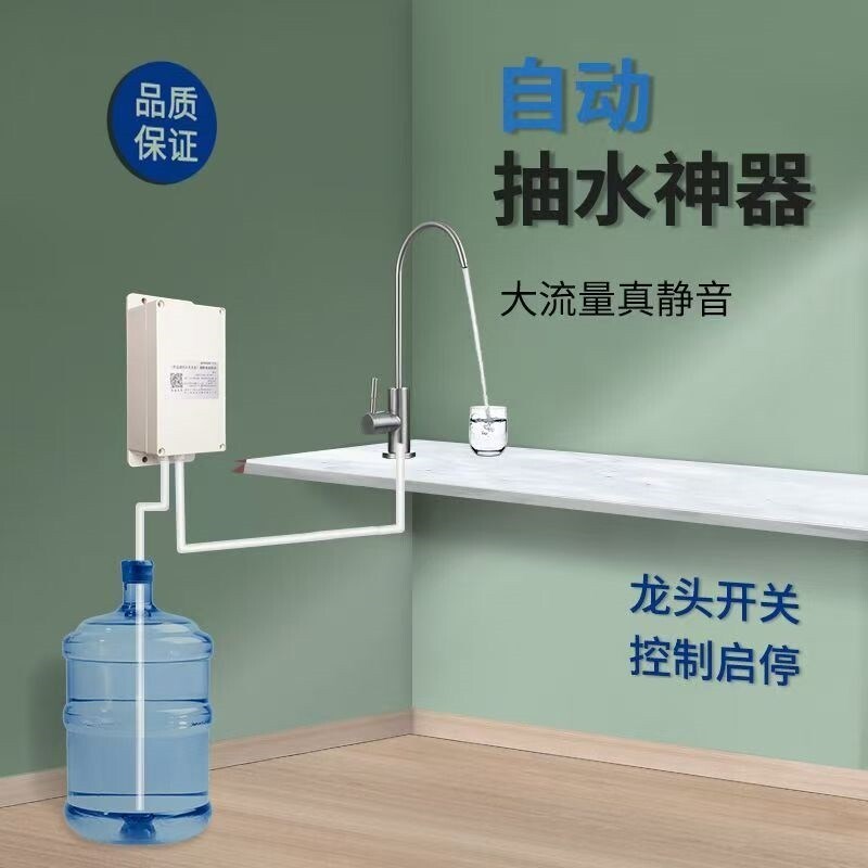 热销静音款自动启停台下桶装水抽水器电动抽水泵家用厨房饮用水吸