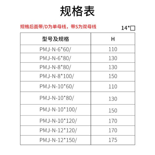 热销PMJ-N型单排零母线夹零线框6*60 6*80 8*80 8*100 10*100 10*