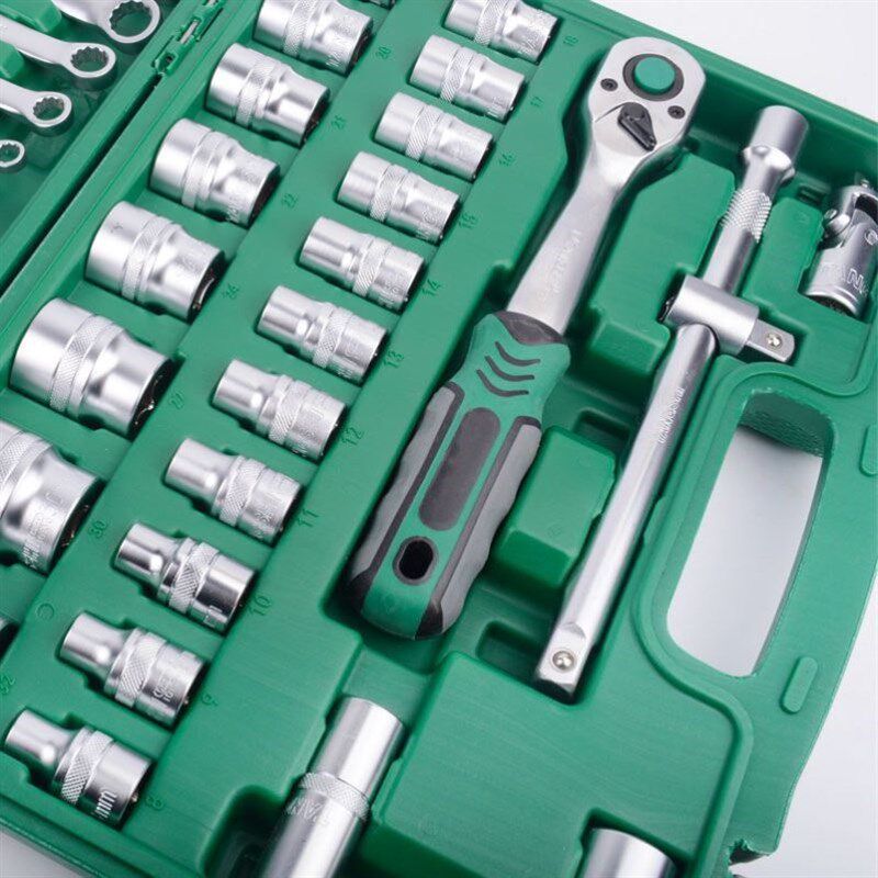 热销38件套汽修套筒套装组合修车工具组套工具箱棘轮扳手工具套装