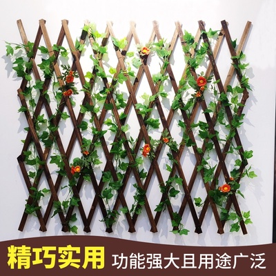 热销防腐木栅栏网格花架月季爬藤架围栏栅栏阳台墙上装饰户外庭院