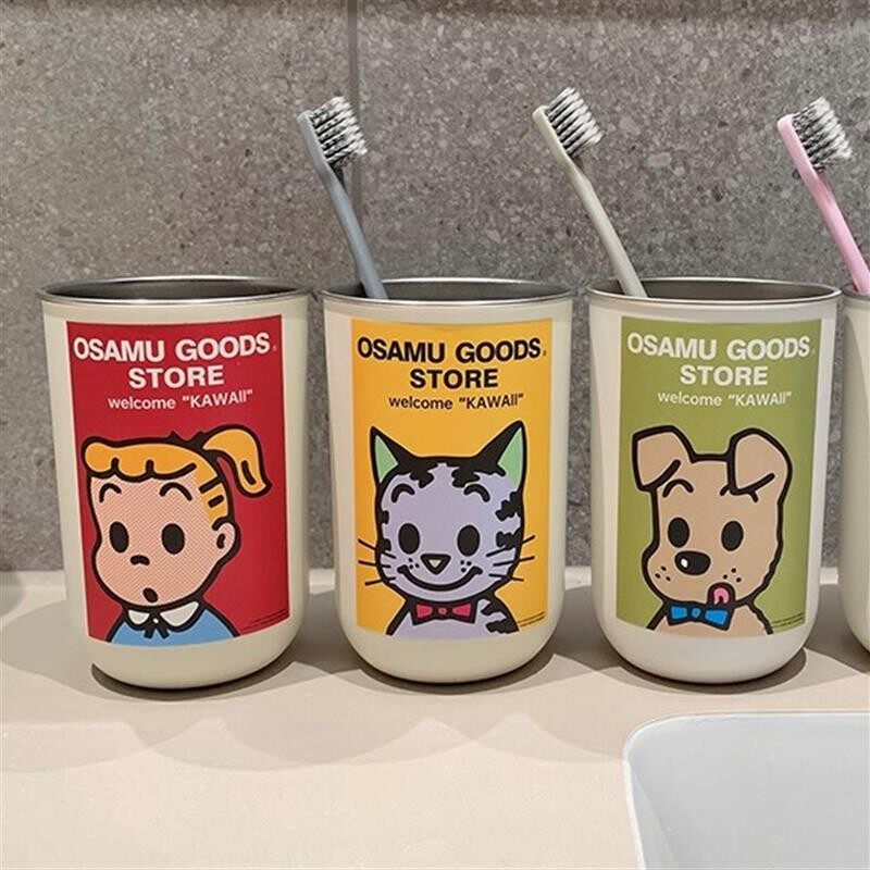 日本漱口杯304不锈钢家用