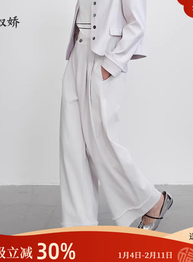 念奴娇商场同款2025春新品棉麻宽腿裤女职场气质休闲裤CNT5387