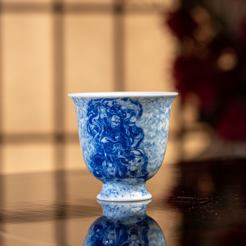 画堂春|四大天王金樽杯广目天王景德镇玉泥家用纯htc1581