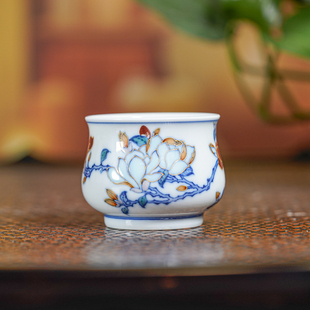 【墨舍名窑】玗琪轩玉兰花套单杯 yqx508景德镇陶瓷茶具茶道