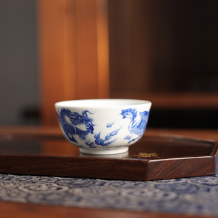 【墨舍名窑】九段心传龙凤敞口杯（jd472）