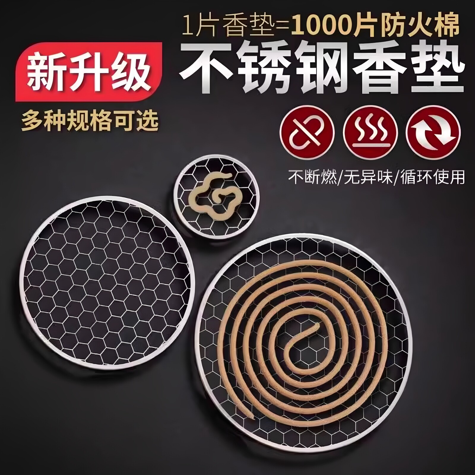 不锈钢防火蜂窝网香垫替换架