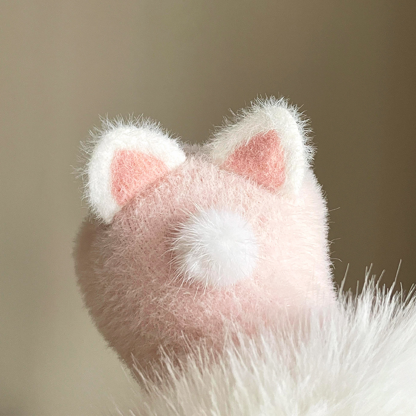 毛绒猫耳朵儿童手套女孩冬保暖加厚防寒大童上学专用户外玩雪可爱