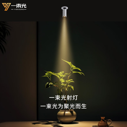 一束光小射灯迷你明装客厅吊顶茶室玄关吧台餐桌led小角度聚光灯
