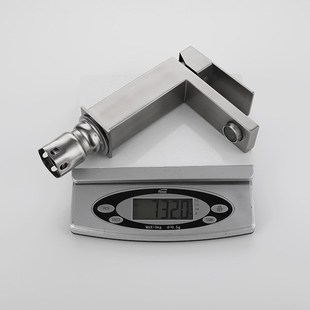 矮款 304不锈钢19厘米四方拉丝面盆龙头 正四方面盆冷热水龙头