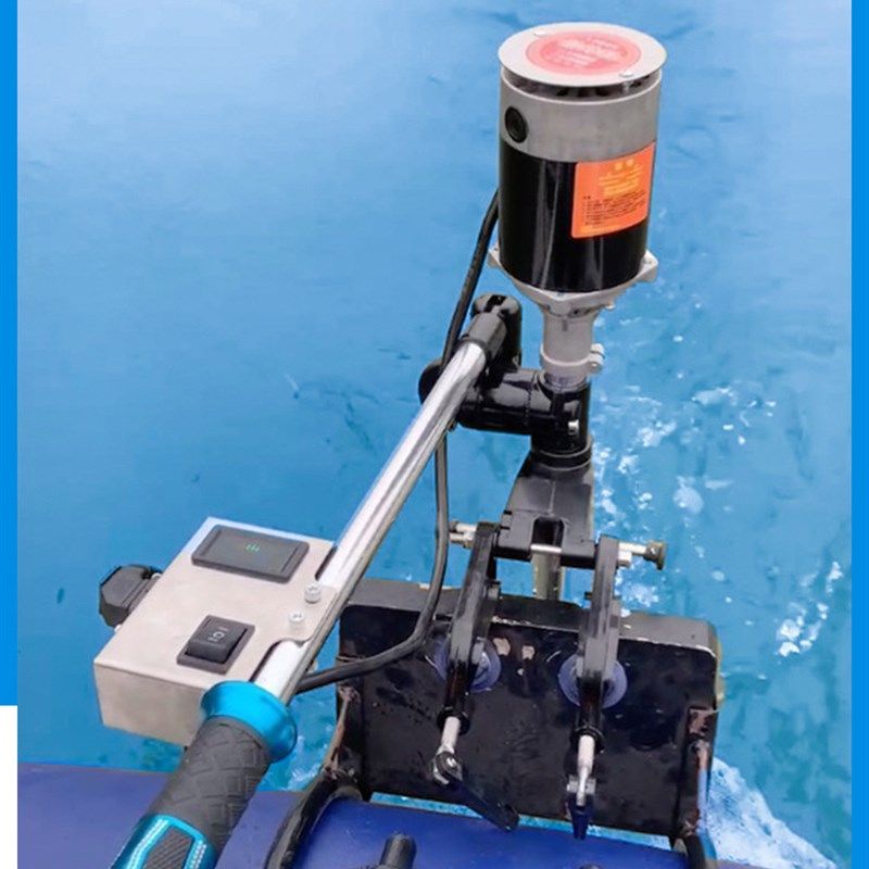 新款船外机电动推进器外接12V电瓶纯铜电机铝合金推动器船挂浆机