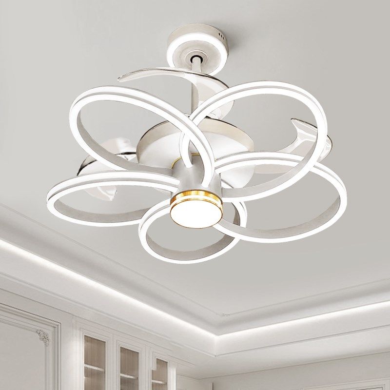 餐厅风扇灯简约现代北欧卧室饭厅灯具家用客厅吊灯创意隐形吊扇灯,家装灯饰光源,风扇灯,淘宝优惠券,粉丝福利购,淘宝优惠卷