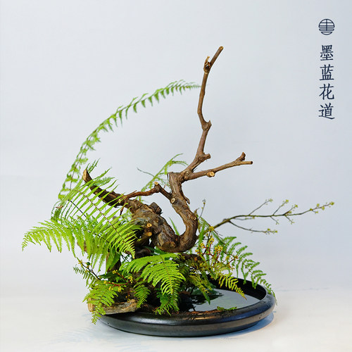 直径50厘米60厘米特大圆盘陶瓷花器写景插花器皿盆W景造景花盆大