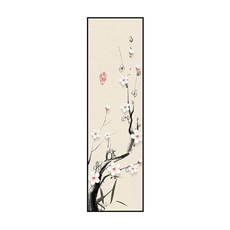 新中式客厅装饰画餐厅挂画四条屏工笔花鸟走廊背景墙画茶室壁画梅