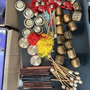 南音乐器响盏i  下四管 双铃 铜锣 木鱼 四宝 小叫