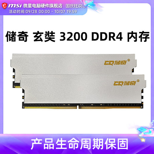 储奇 玄奘 8G/16G/32G 3200 DDR4内存 台式机电脑马甲内存条