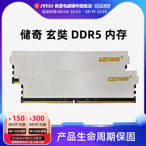 储奇 玄奘 16G/32G/64G DDR5 6000 内存 台式机电脑马甲内存条