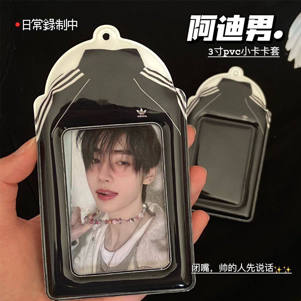 poojipooji原创阿迪男卡套ins风追星三寸小卡拍立得保护套挂件