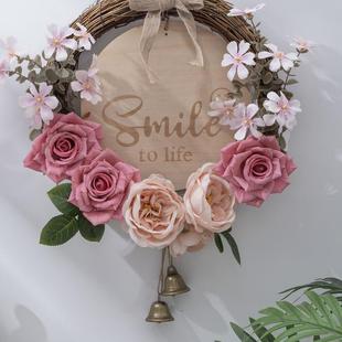 意花环挂饰花装 饰店入SSM户铺门墙创面欢迎挂牌 饰件客厅墙壁挂装