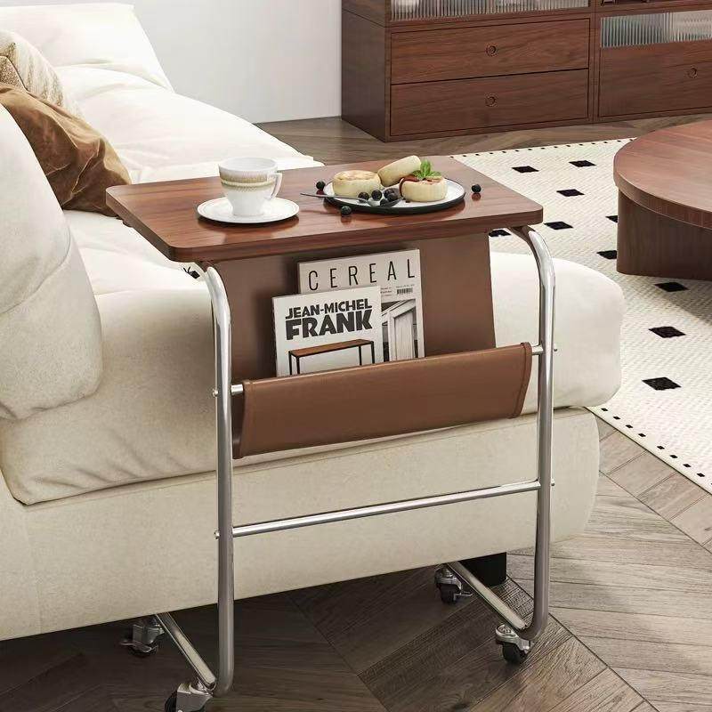 创意可移动茶几家用沙发旁置架XDP厅边柜轮物客边桌卧室床头小带