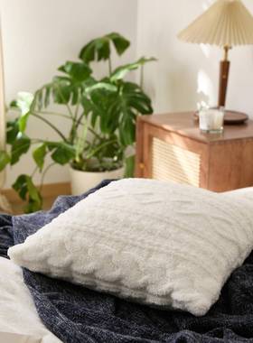 瑞纺织公AL-65986纯床白色菱形晚樱软绵绵沙发靠垫抱景枕品搭配办