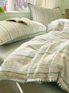 A类水洗0棉四件套纯559棉全22上5床用品被套床单棉三件套床4四季