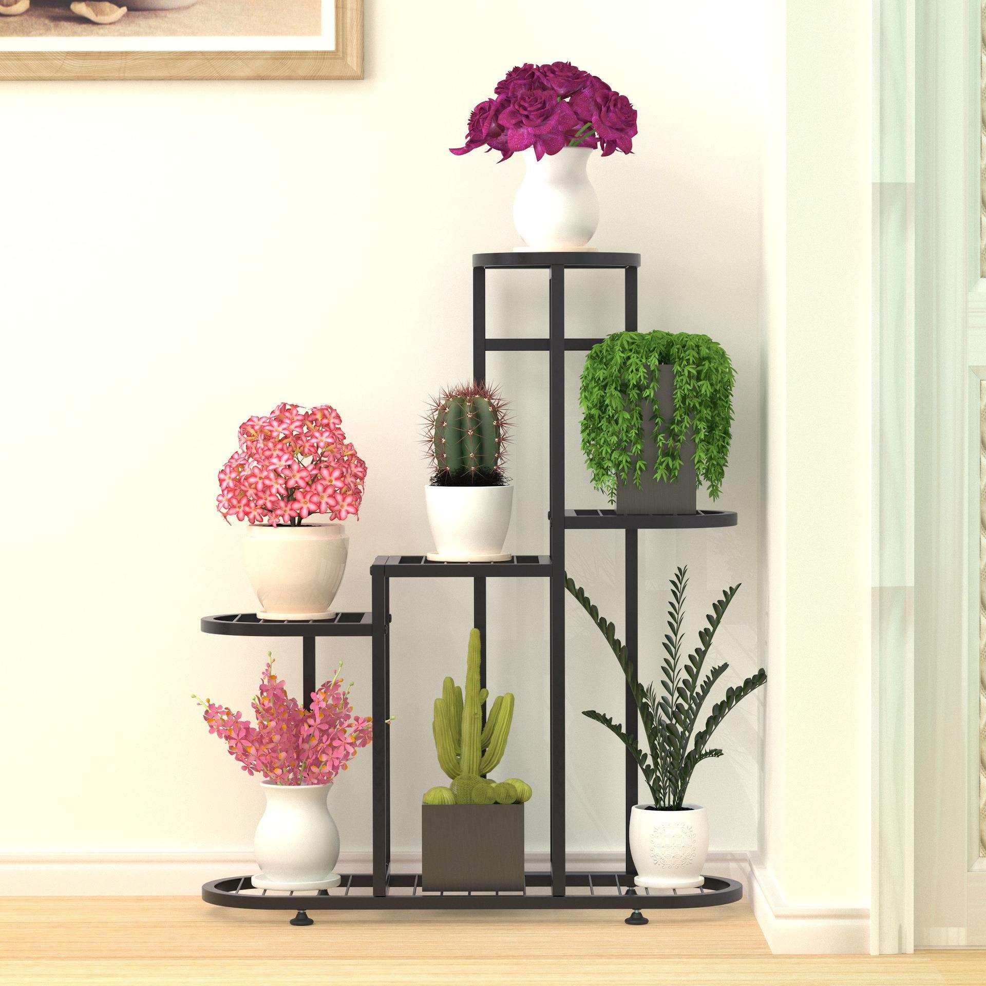 多铁绿萝艺物摆放OAB花盆架、客厅角落阳台露台、植植物层摆放层