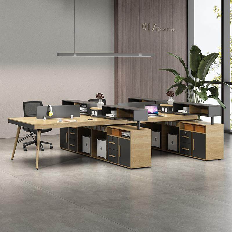 办公桌椅组合员工2人4人家简约现代位财务屏风公室办具NYX职员单