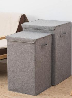 家有折用脏衣篮盖衣io-60997服脏收纳筐款叠棉麻脏衣篓洗衣篮大号