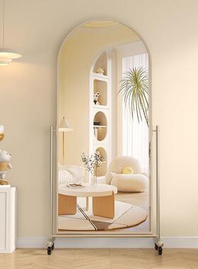 服装店全落身镜可移动健房带轮舞蹈镜调可身节地AL100490试衣镜