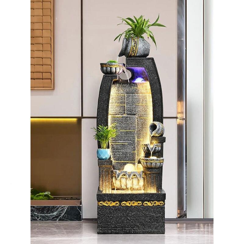 假水循轮环水幕墙风水客流厅办公室山屏风景NYG观加湿器鱼池落地